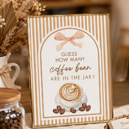 Baby Is Brewing Baby Shower Gissa Hur Många Bönor Poster