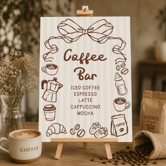 Baby is Brewing Baby Shower Kaffebar Poster