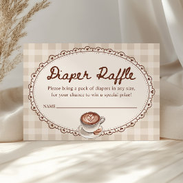 Baby is Brewing Coffee Baby Shower Diaper Raffle Tilläggskort