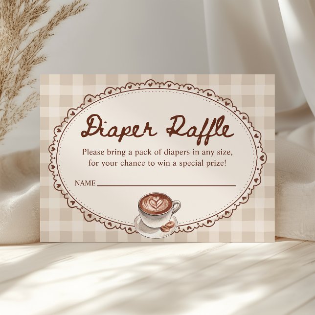 Baby is Brewing Coffee Baby Shower Diaper Raffle Tilläggskort (Skapare uppladdad)