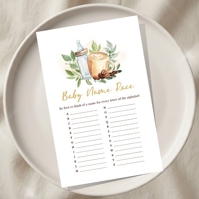 Baby is Brewing Coffee Baby Shower Name Race Game (Skapare uppladdad)