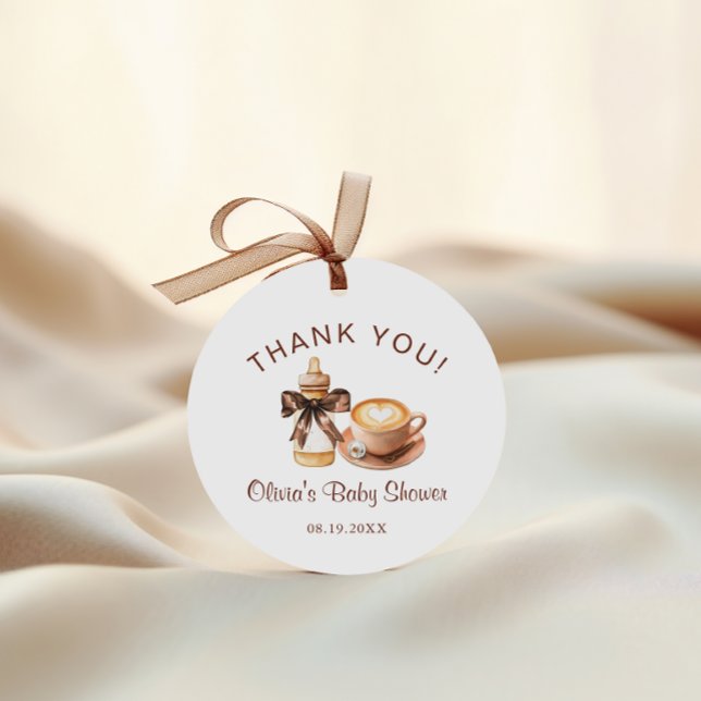 Baby Is Brewing Coffee Baby Shower Thank You Gåvor Etiketter (Skapare uppladdad)