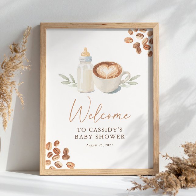 Baby is Brewing Coffee Baby Shower Welcome Sign Poster (Skapare uppladdad)