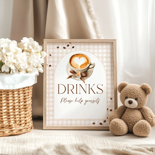 Baby is Brewing Coffee Bean Tema Baby Shower Bar Poster (Skapare uppladdad)