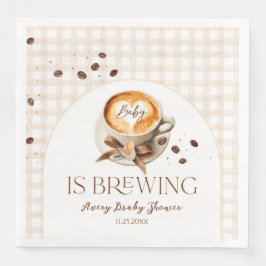 Baby is Brewing Coffee Bean Theme Baby Shower Pappersservett