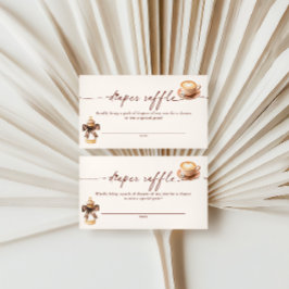 Baby Is Brewing Coffee Diaper Raffle Card Tilläggskort