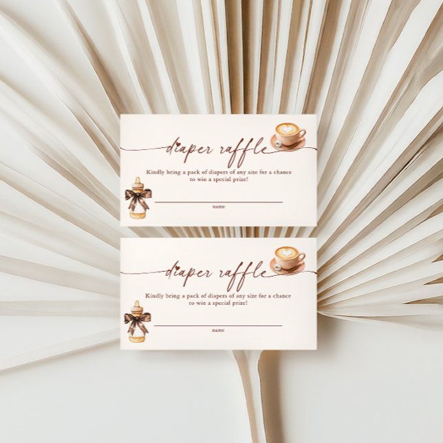 Baby Is Brewing Coffee Diaper Raffle Card Tilläggskort (Skapare uppladdad)