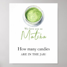 Baby is brewing Matcha How many candies Poster