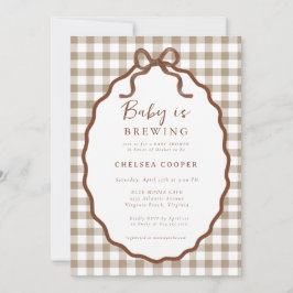 Baby is Brewing Neutral Baby Shower  Invitation Inbjudningar