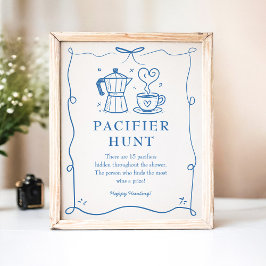 Baby is Brewing Pacifier Sign Poster