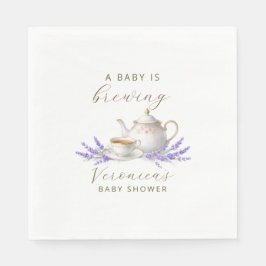 Baby is Brewing Tea Party Baby Shower Pappersservett