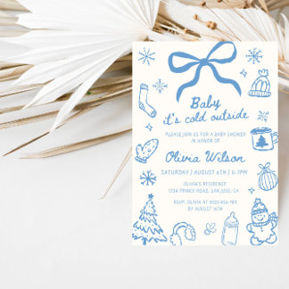 Baby It’s Cold Outside Winter Baby Shower Party Inbjudningar