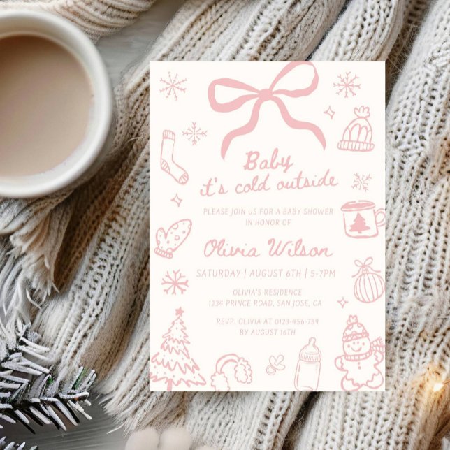 Baby It’s Cold Outside Winter Baby Shower Party Inbjudningar (Skapare uppladdad)