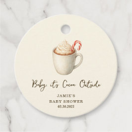 Baby, It's Cocoa Outside Baby Shower Gåvor Etiketter