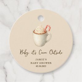Baby, It's Cocoa Outside Baby Shower Gåvor Etiketter