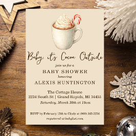 Baby, it's Cocoa Outside Baby Shower Invitation Inbjudningar