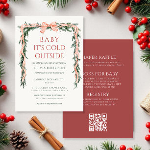 Baby It's Cold Outside Allt-i-ett Baby Shower-inbj Inbjudningar