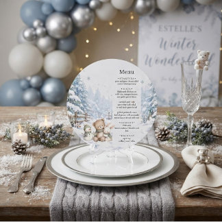 Baby It's Cold Outside Arktiska Djur Baby ShowerB Meny