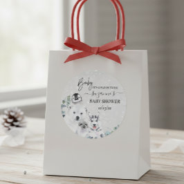 Baby It's Cold Outside Arktiskt Djur Dusch Vinter Runt Klistermärke