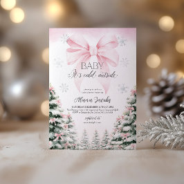 Baby Its Cold Outside Baby Shower Christmas Tree Inbjudningar