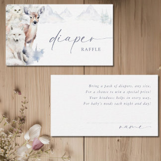Baby It's Cold Outside Baby Shower Diaper Raffle Tilläggskort