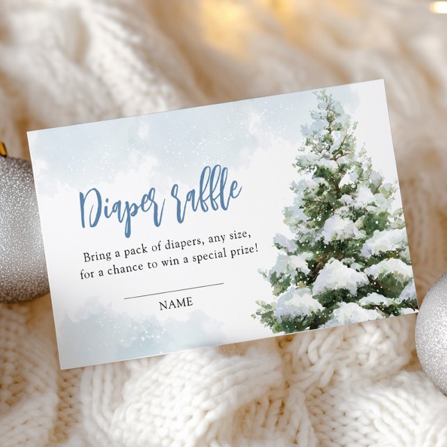 Baby It's Cold Outside Baby Shower Diaper Raffle  Tilläggskort (Skapare uppladdad)