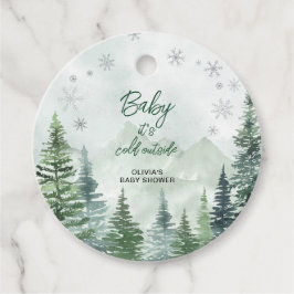 Baby it's Cold Outside Baby Shower Gåvor Etiketter
