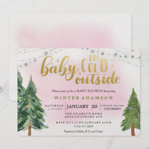 Baby It's Cold Outside Baby Shower Inbjudan