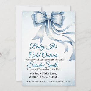 Baby It's Cold Outside Baby Shower Inbjudan