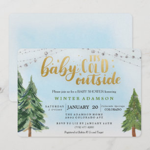 Baby It's Cold Outside Baby Shower Inbjudan