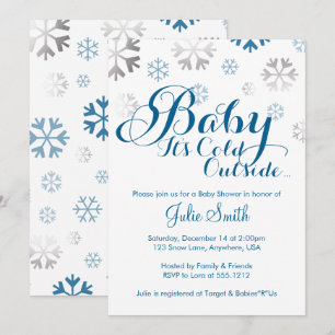 Baby It's Cold Outside Baby Shower Inbjudan