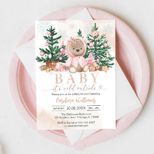 Baby It's Cold Outside Baby Shower Inbjudan