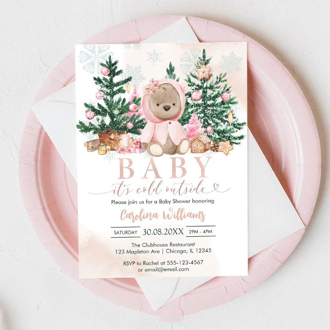 Baby It's Cold Outside Baby Shower Inbjudan (Skapare uppladdad)