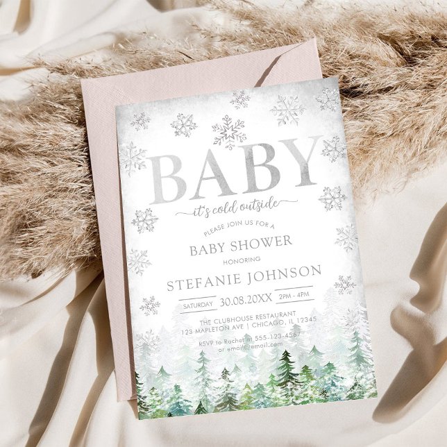 Baby It's Cold Outside Baby Shower Inbjudan (Skapare uppladdad)
