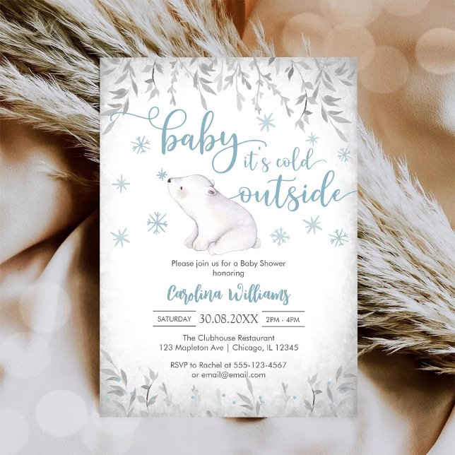 Baby It's Cold Outside Baby Shower Inbjudan (Skapare uppladdad)