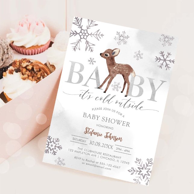 Baby It's Cold Outside Baby Shower Inbjudan (Skapare uppladdad)