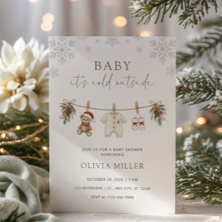 Baby It's Cold Outside Baby Shower Inbjudan