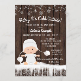 Baby it's Cold Outside Baby Shower Inbjudan