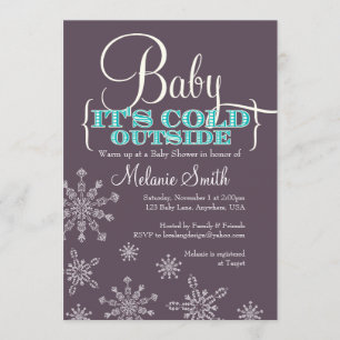 Baby It's Cold Outside Baby Shower Inbjudan
