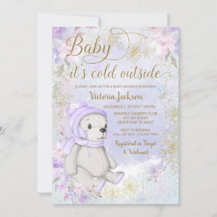 Baby It's Cold Outside Baby Shower Inbjudan
