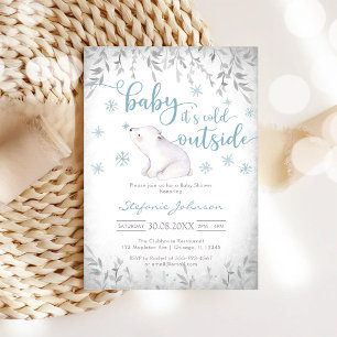 Baby It's Cold Outside Baby Shower-inbjudan Inbjudningar