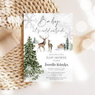 Baby It's Cold Outside Baby Shower-inbjudan Inbjudningar