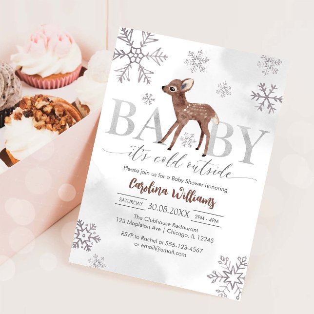 Baby It's Cold Outside Baby Shower-inbjudan Inbjudningar (Skapare uppladdad)