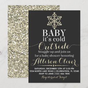 Baby It's Cold Outside Baby Shower-inbjudan Inbjudningar