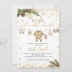 Baby it's Cold Outside Baby Shower Inbjudningar