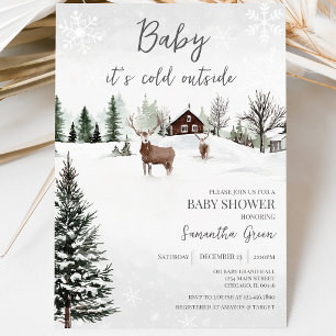 Baby It's Cold Outside Baby Shower Inbjudningar