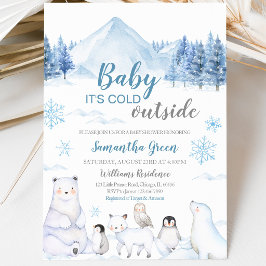 Baby It's Cold Outside Baby Shower Inbjudningar