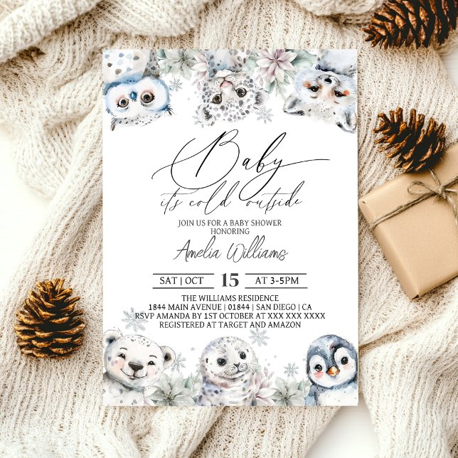 Baby It's cold Outside Baby Shower Inbjudningar (Skapare uppladdad)