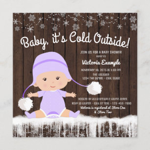 Baby it's Cold Outside Baby Shower-inbjudningar Inbjudningar