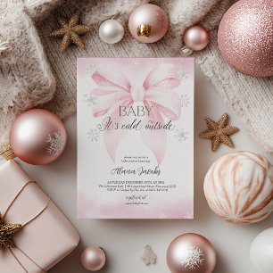 Baby It's Cold Outside Baby Shower Jul Inbjudningar
